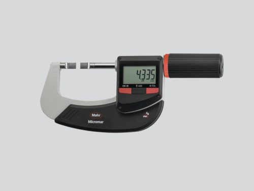 Mahr 4157041 Digitális kengyeles mikrométer, él alakú mérőfelületekkel,  adatkimenettel,  IP65 védelemmel Micromar 40 EWR-S, 0-25mm(0-1")