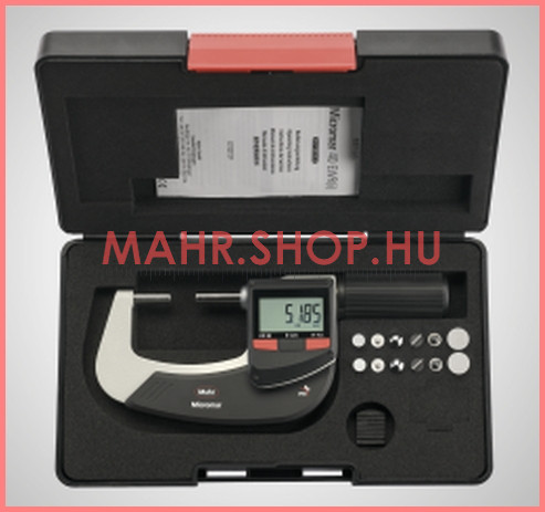 Mahr 4157050 Digitális kengyeles mikrométer tapintókészlettel, IP65 védelemmel, adatkimenettel Micromar 40 EWR-V 0-25mm(0-1")