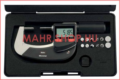 Mahr 4157150 Digitális kengyeles mikrométer tapintókészlettel, bepített vezeték nélküli kapcsolattal, Micromar 40 EWRi-V, 0-25mm IP65