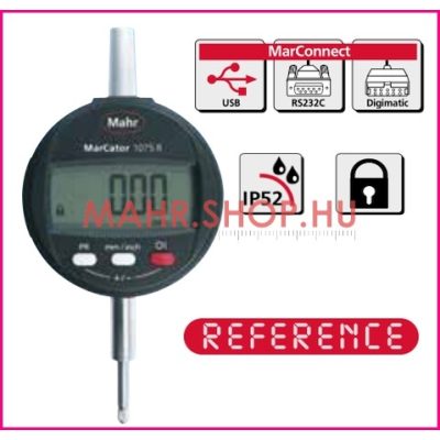   Mahr 4336020 Digitális mérőóra, adatkimenettel, IP52 védelemmel MarCator 1075 R 12,5/0,005mm