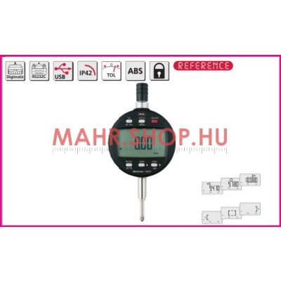   Mahr 4337133 Digitális mérőóra, adatkimenettel, IP42 védelemmel MarCator 1086 R 100mm 0,01/ 0005“
