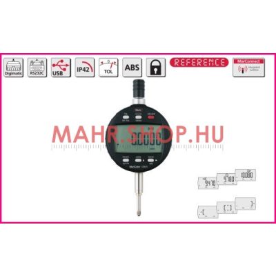   Mahr 4337626 Digitális mérőóra, Beépített jeladóval, IP42 védelemmel MarCator 1086 Ri 50 mm / 0.0005, 0.001, 0.002, 0.005, 0.01 mm
