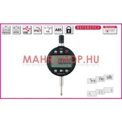  Mahr 4337627 Digitális mérőóra, Beépített jeladóval, IP42 védelemmel MarCator 1086 Ri 100 mm / 0.0005, 0.001, 0.002, 0.005, 0.01 mm