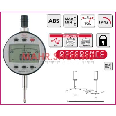   Mahr 4337661 Digitális mérőóra, adatkimenettel, IP42 védelemmel MarCator 1087 R  25mm / 0,0005, 0,001, 0,002, 0,005, 0,01 mm