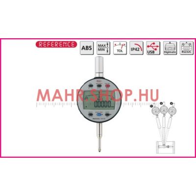   Mahr 4337662 Digitális mérőóra, adatkimenettel, IP42 védelemmel Marcator 1087 BR 12,5mm / 0,0005, 0,001, 0,002, 0,005, 0,01 mm