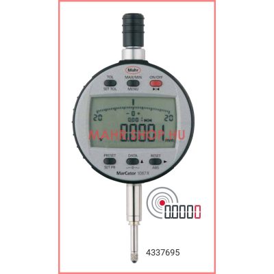   Mahr 4337695 Digitális mérőóra, adatkimenettel, IP42 védelemmel MarCator 1087 R-HR  12,5mm / 0,0001, 0,0005, 0,001, 0,002, 0,005, 0,01 mm